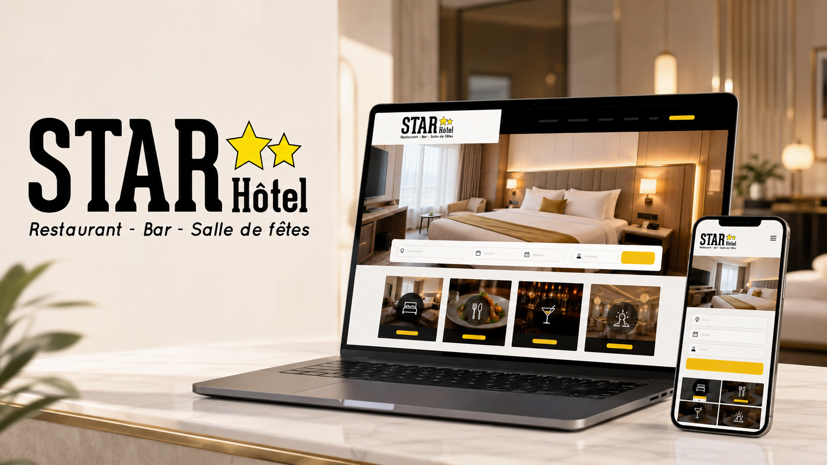 Achievement illustration: Development of the Star Hotel website